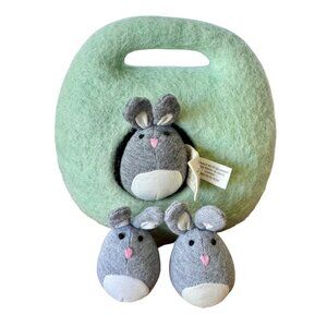 LOVEVERY Bunnies In A Felt Burrow Toddler Toy Set Bunny Rabbit Easter Montessori